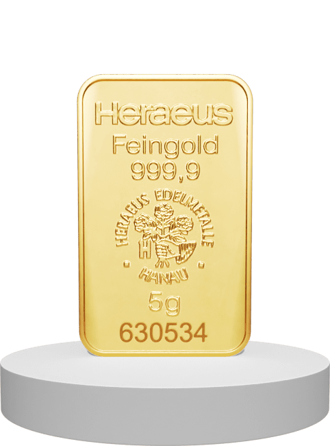 5 grama zlatna poluga